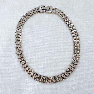 Vintage Chunky Light Gold Chain Choker Necklace